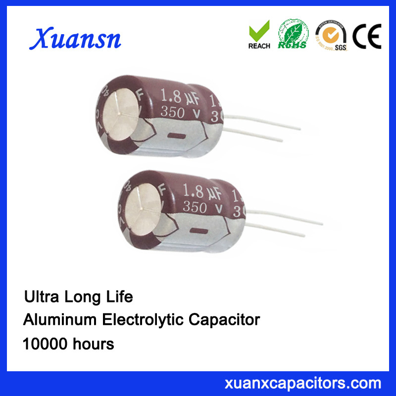 High Quality 1.8UF 350V 10000hours Electrolytic Capacitor