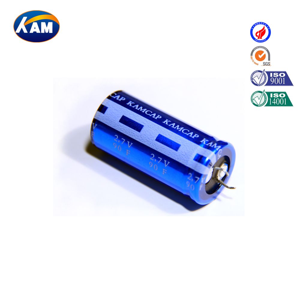 Super Capacitor 2.7V 90f Winding Series Kamcap Farad Capacitor