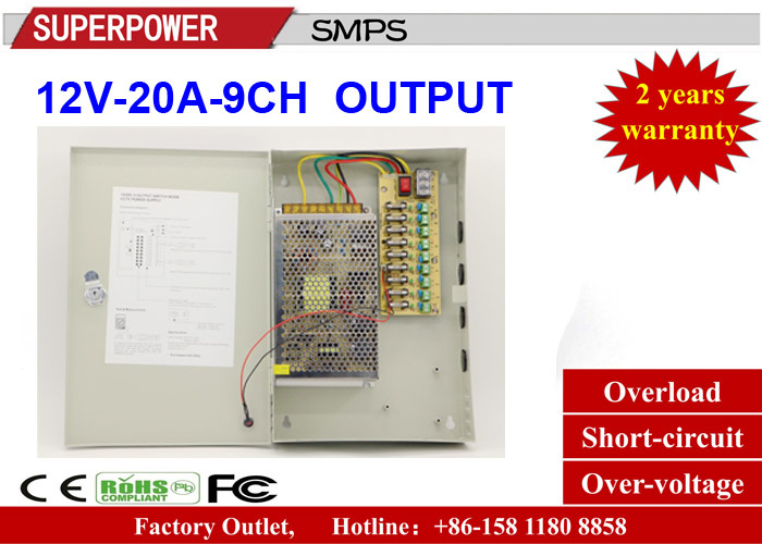 12V 20A 9CH Output CCTV Camera Switching Power Supply