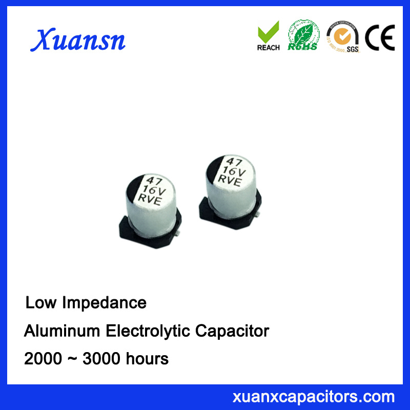 China Chip Type 47UF 16V SMD Electrolytic Capacitor