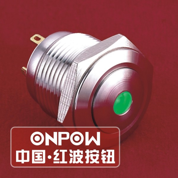 Onpow 16mm Metal Push Button Switch (GQ16B-10D/J/R/12V/S, CE, CCC, RoHS)