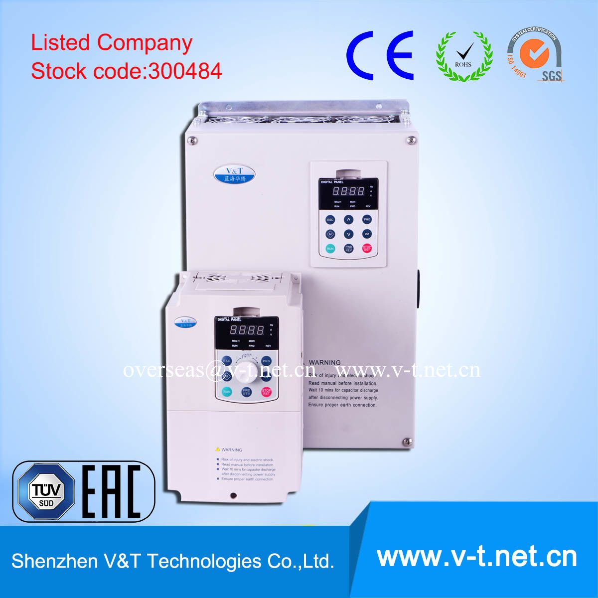V&T Competitive Price VSD/VFD/Variable Speed AC Drive 5.5 to 7.5kw -- HD