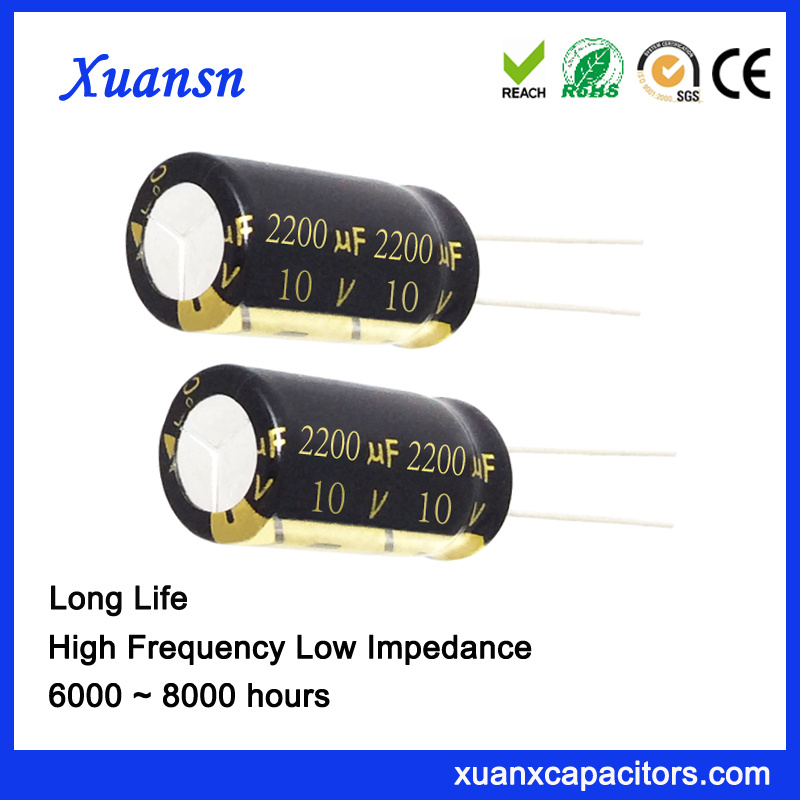 10V 2200UF Aluminum Electrolytic Capacitor Long Life