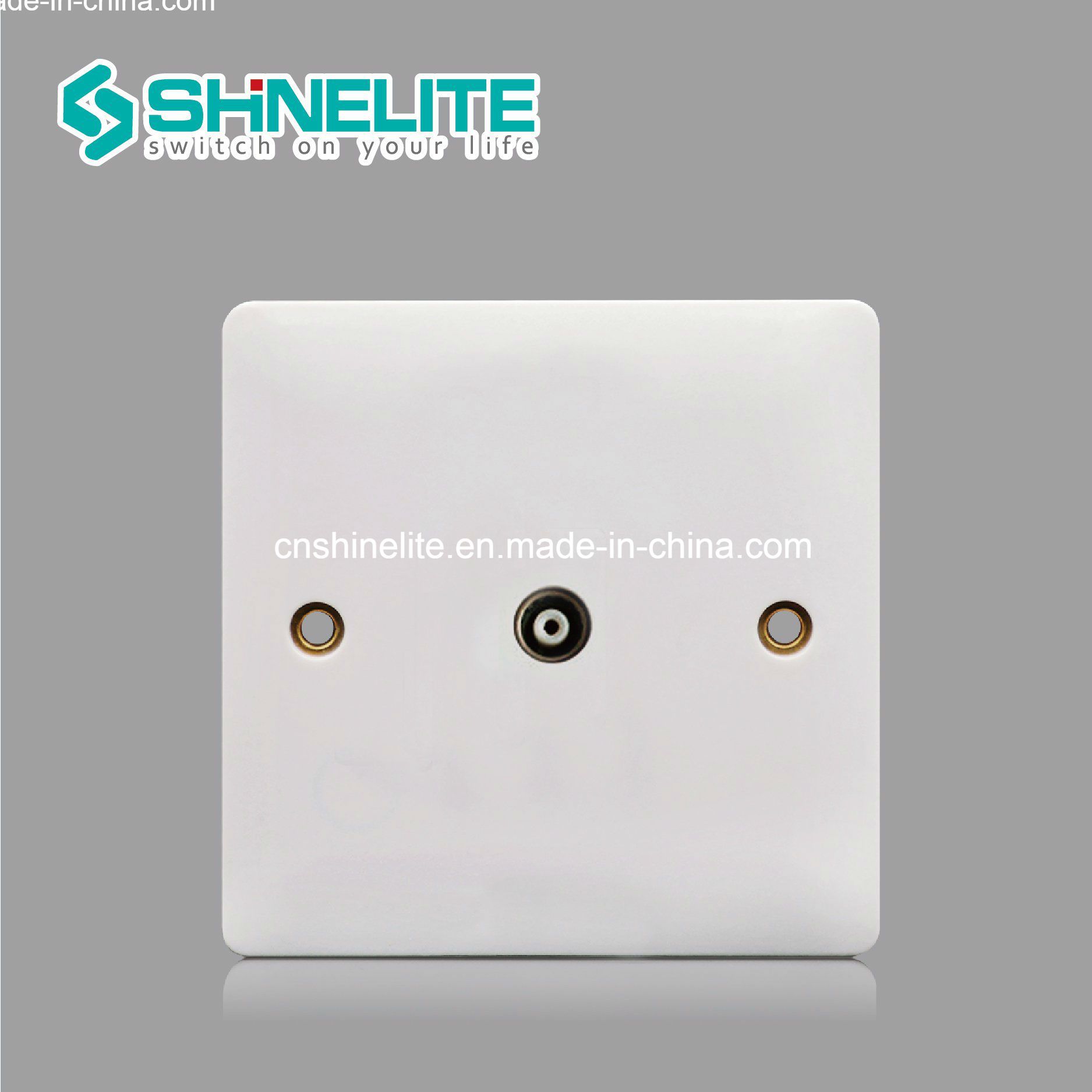 British Standard 1 Gang TV Socket with Ce OEM