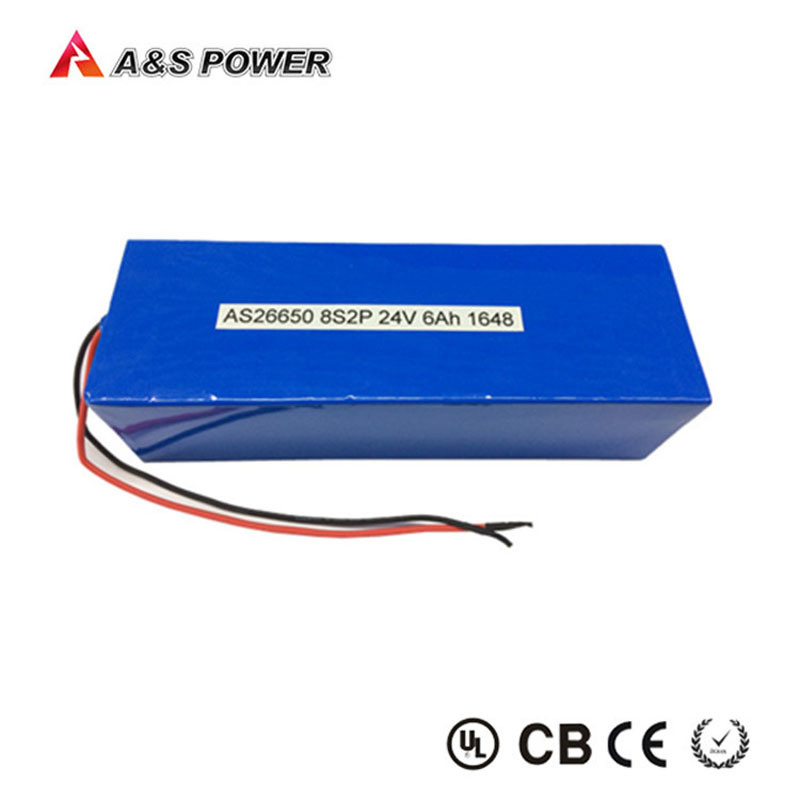 IEC62133 Prove Lithium LiFePO4 Battery Pack Storage Battery 25.6V 6ah