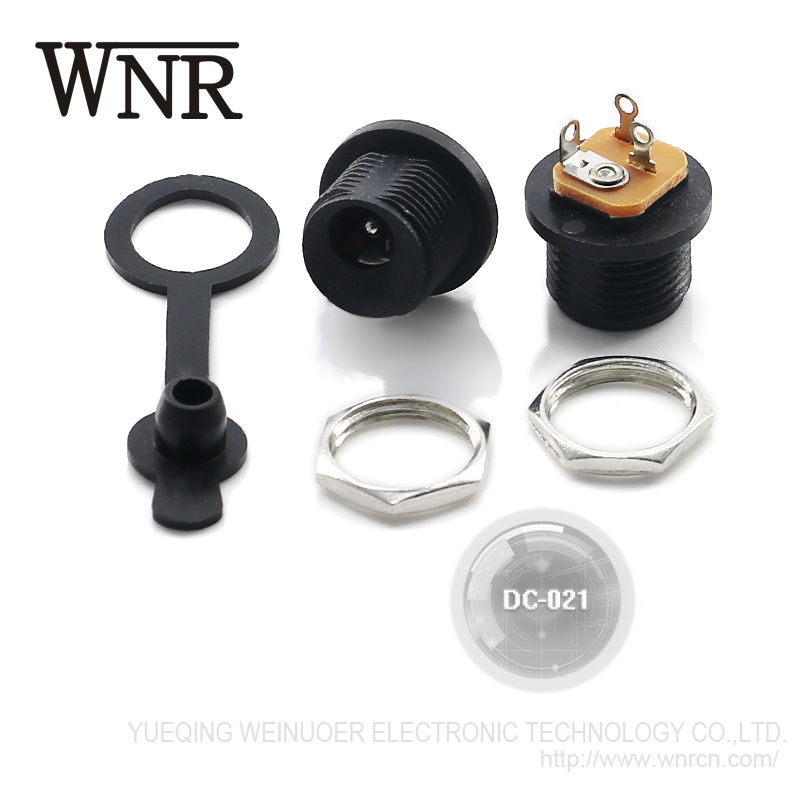 Wnre Waterproof DC Power Jack 3 Pin DC-021 5.5 2.1 mm DC Jack