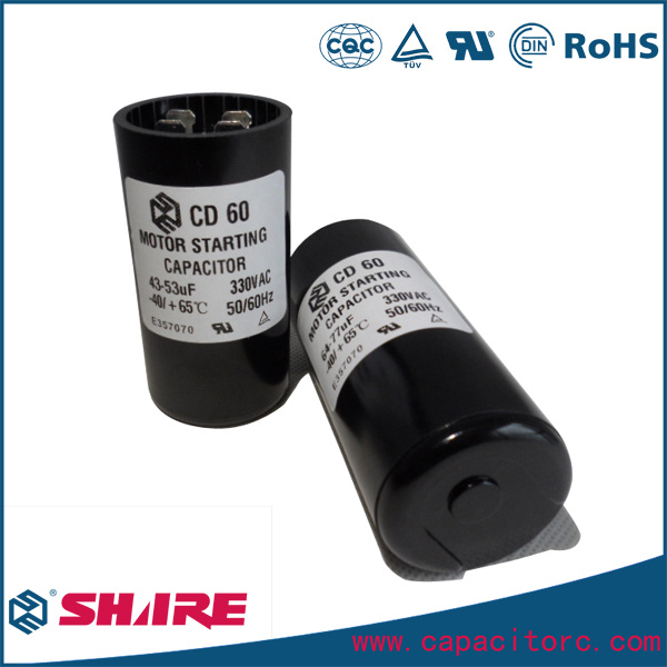 Aluminum Electrolytic CD60 Air Compressor Motor Start Capacitor