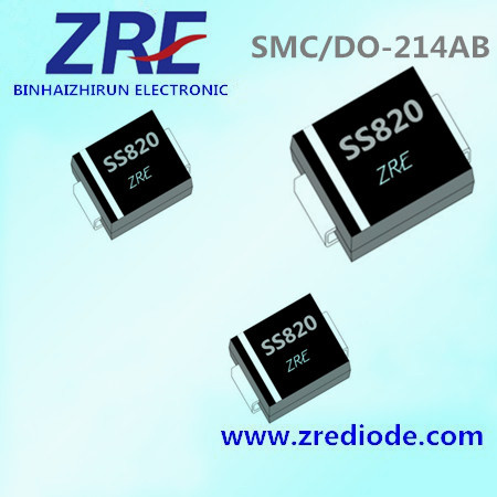 8A Schottky Barrier Rectifier Diode Ss82 Thru Ss820 SMC-Do/214ab Package
