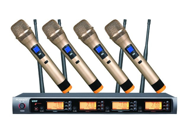 UHF Wireless Microphone Karaoke Machine Microphone Handheld Microphone Four Channels
