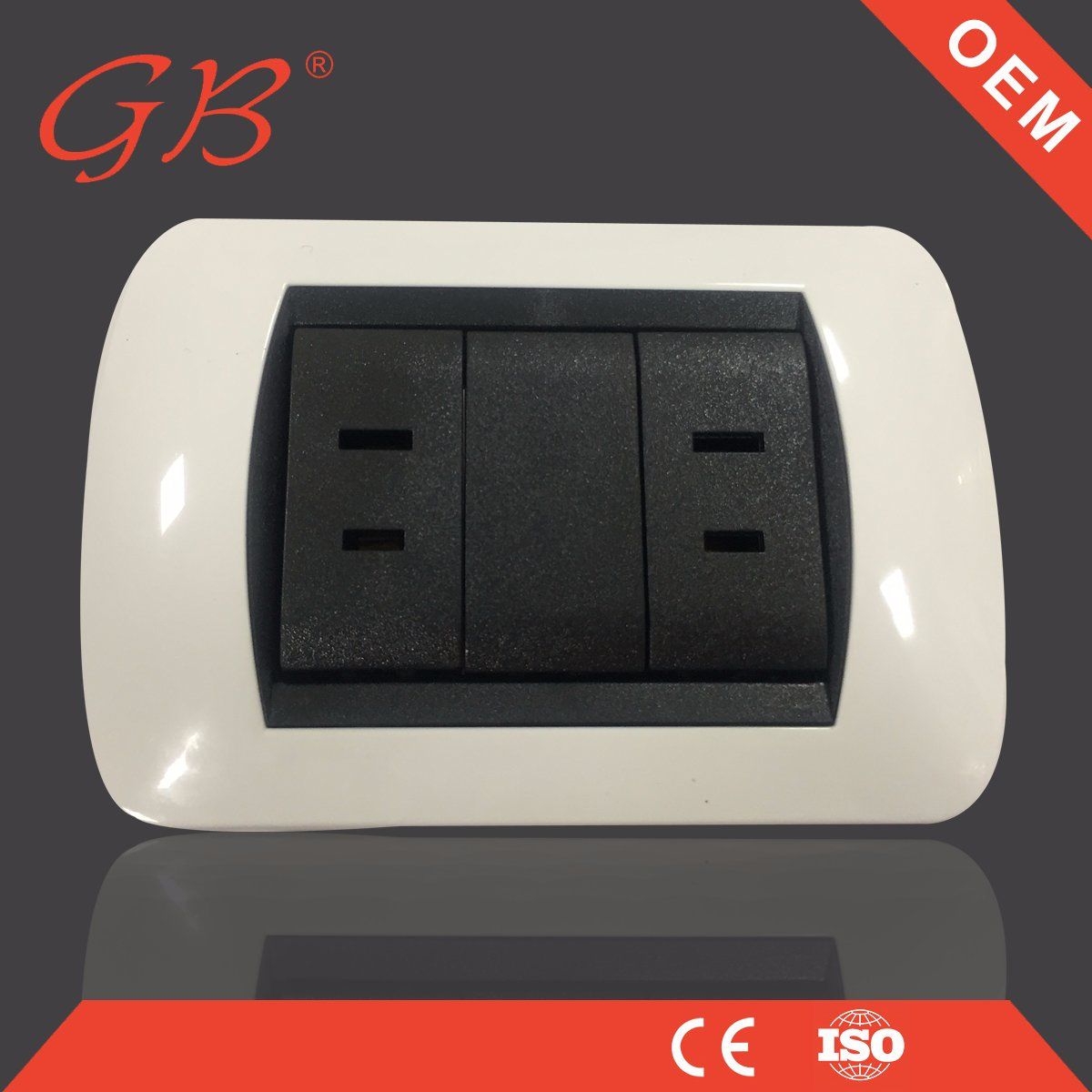 ABS PC Materical Electrical 10A Wall Switch Socket