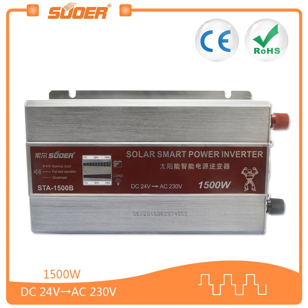 Suoer off Grid 1500W 24V 220V Modified Sine Wave Car Inverter (STA-1500B)