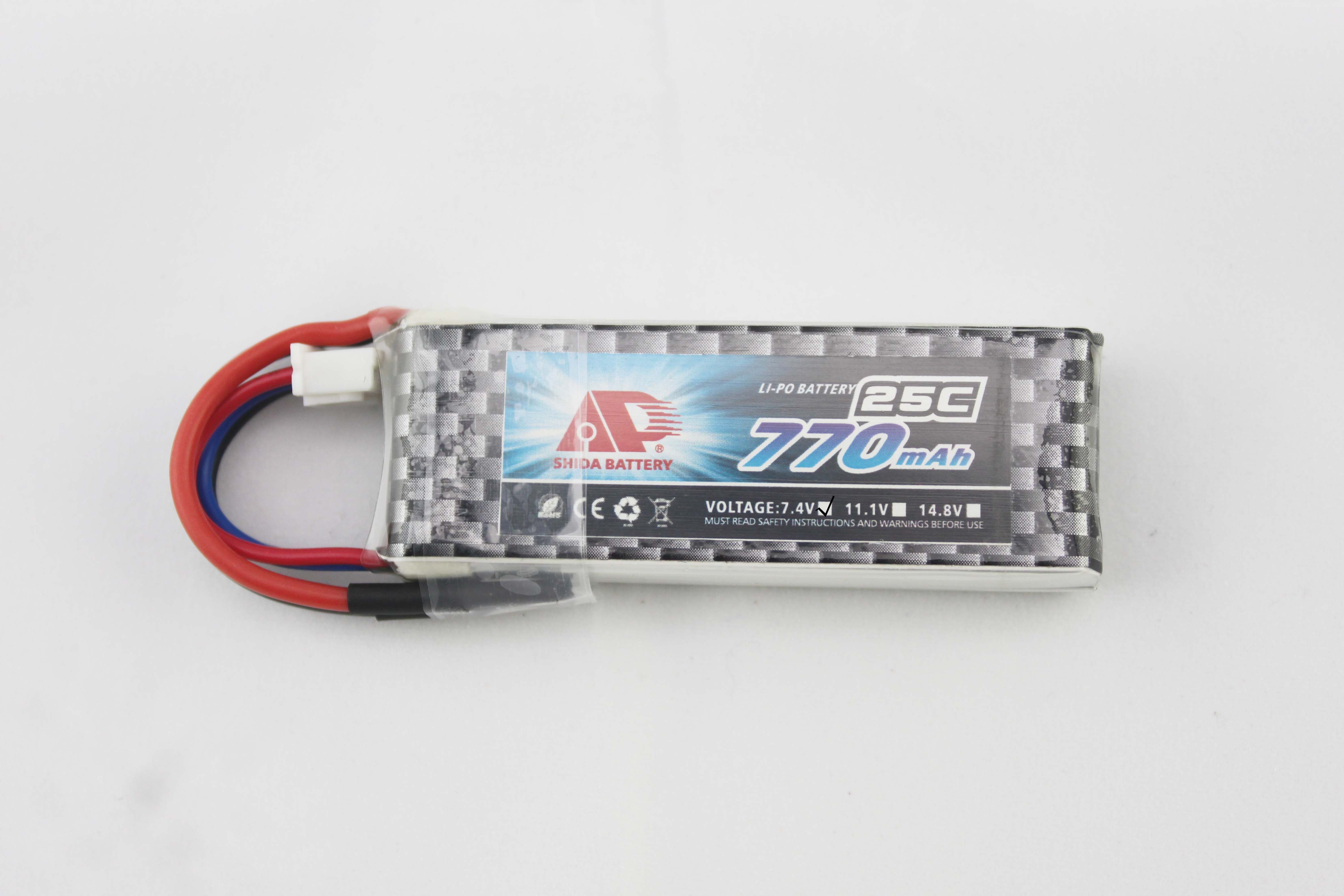 770mAh 7.4V Lithium Polymer Battery for R/C Model