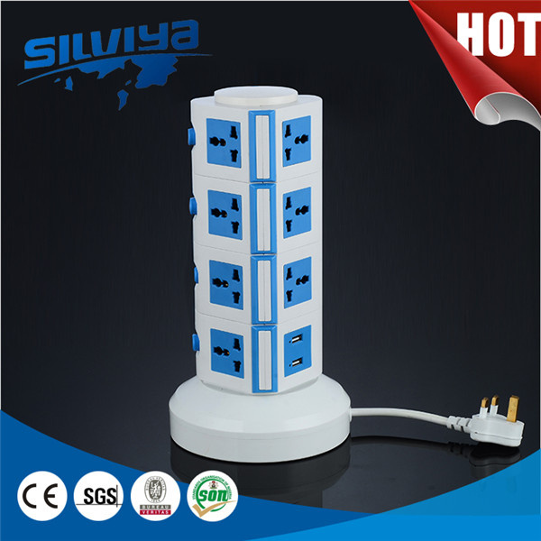 Rotary Base 4 Layer Multi Power Socket