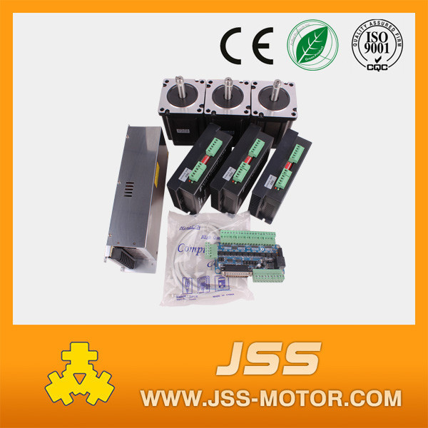 3 Axis NEMA 34 Stepper Motor with 1600oz, 3.5A Dual Shaft for CNC Laser