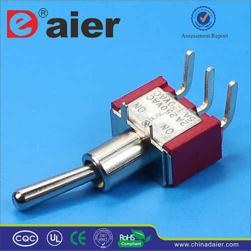 2 Way 3A 250V Sub-Miniature Toggle Switch (MTS-102-C3)