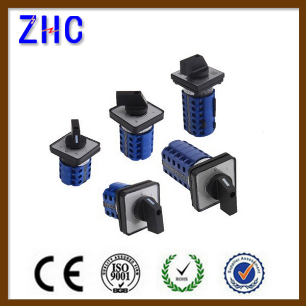 European 20A 25A 30A 40A 50A 63A 1p 2p 3p 4p 7p 10p Postion 1-0-2 Electrical Changeover Rotary Cam Switch