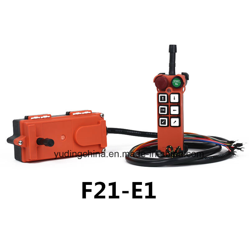 F21-E1 2 Transmitter 1 Receiver Single Speed Push Button Industrial Radio Remote Controls for Hoist