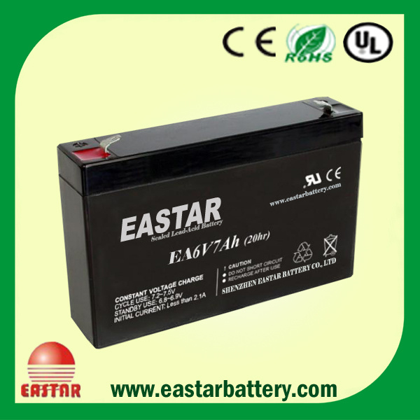 6V 7.0ah Lead Acid Battery (EA6-7.0)