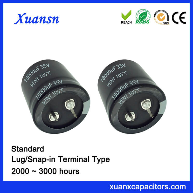 Snap in Aluminum Capacitor 18000UF 35V 105c