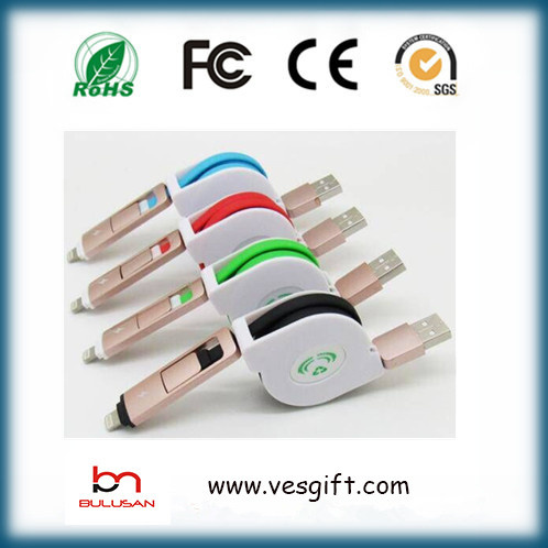 Colorful Lightning to USB Cable Adapter Data Video Cable