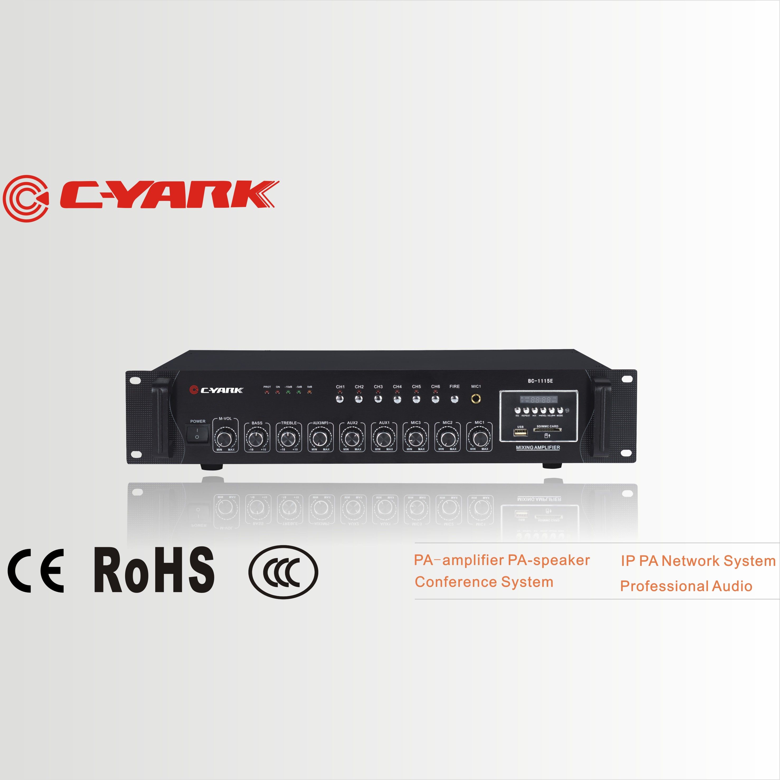 C-Yark 6 Zones USB Bluetooth Amplifier