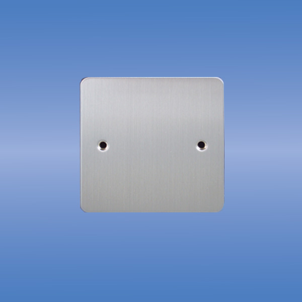 British Standardblank Plate, Brushed Chrome