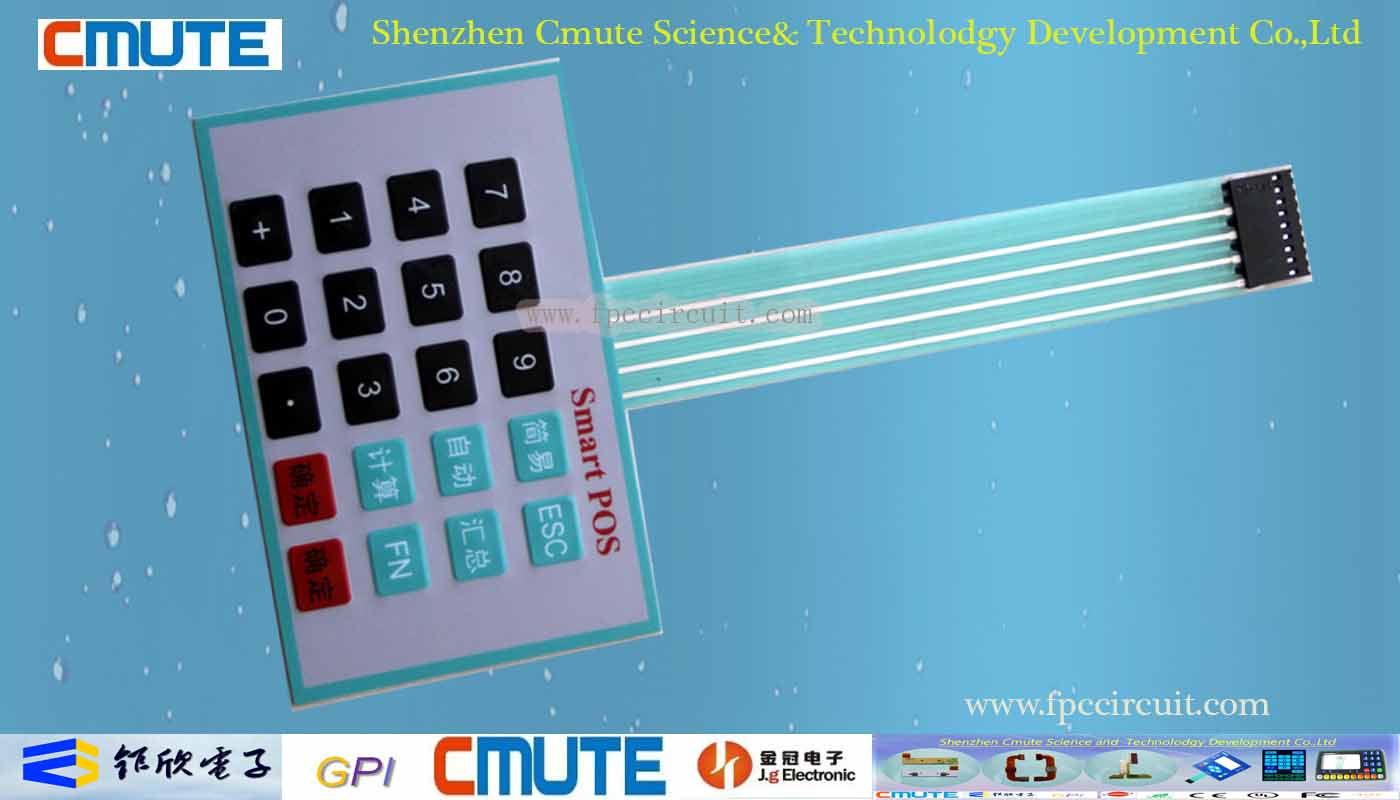 POS Machine Digital Control Panel Membrane Switch