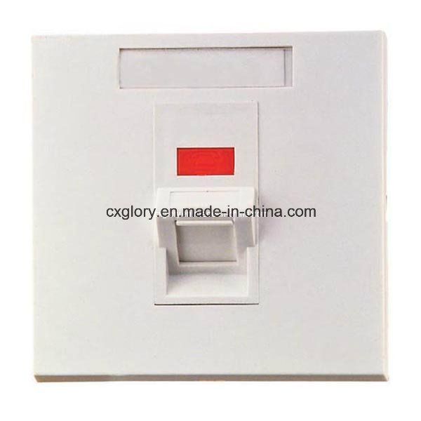 Single Port 45 Angled Degree AMP Type Face Plate