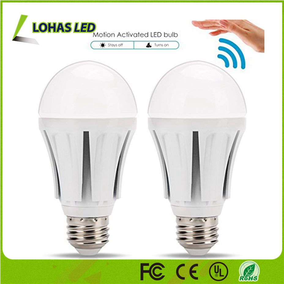 China Wholesale A19 E26 12W Radar Motion Sensor Bulb Light