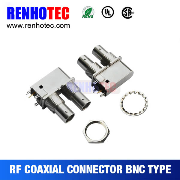 Right Angle PCB Mounting BNC 3G 4G HD Sdi Video Connector