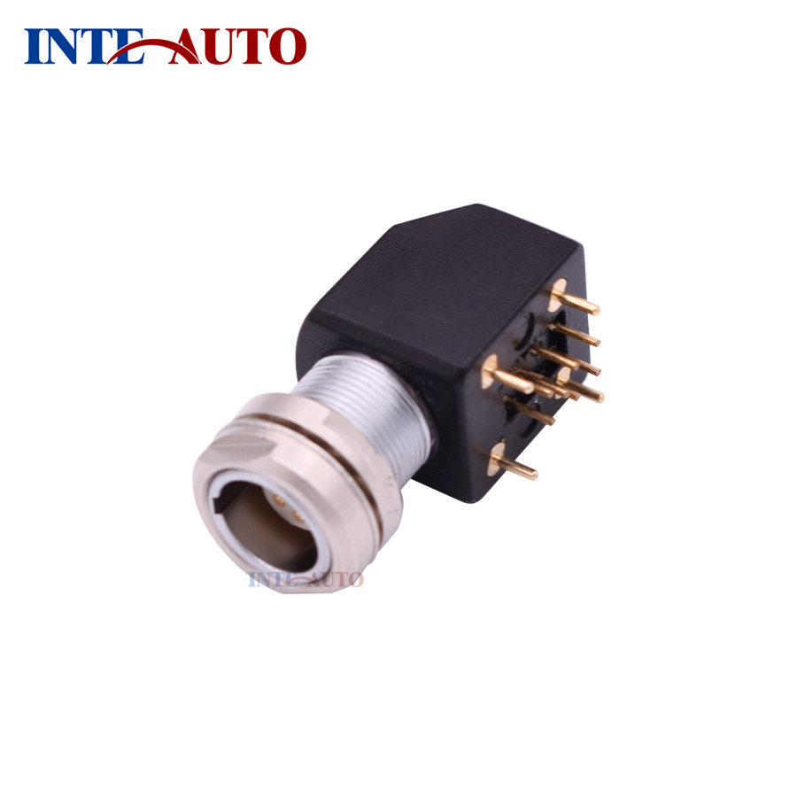 Lemo Exg Elbow Receptacle with Printed Circuit PCB Contacts