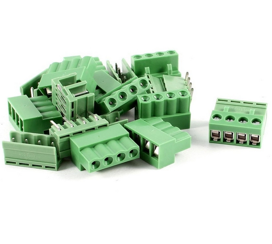 4pin 5.08mm Spacing PCB Screw Terminal Block 300V 10A AWG14-26