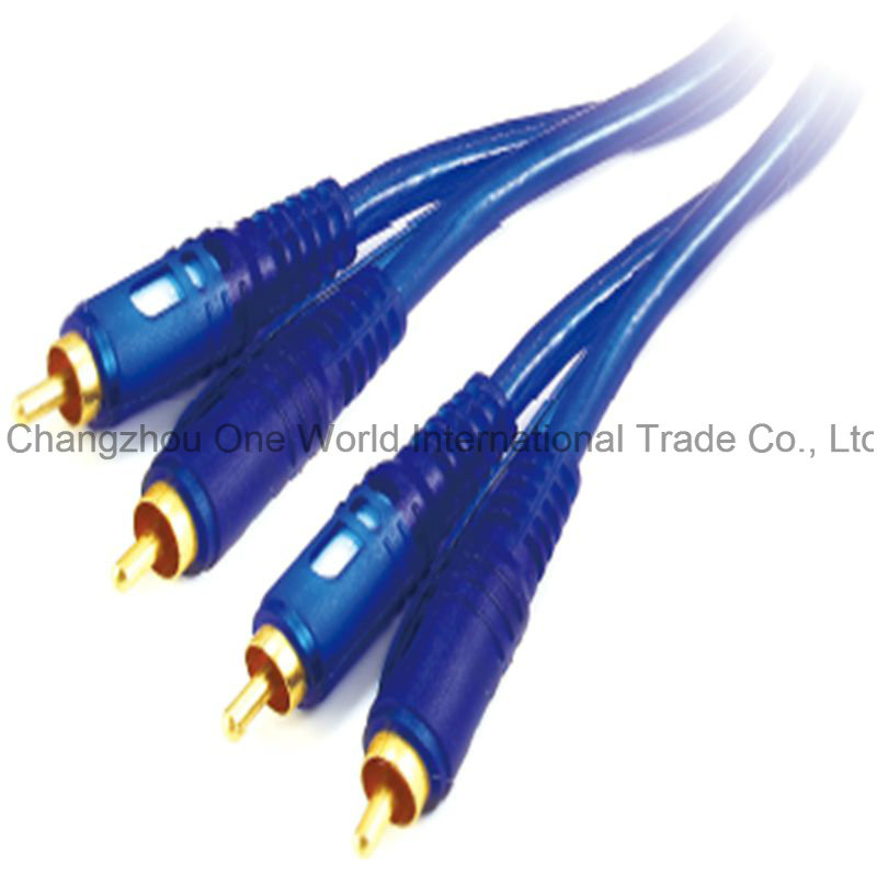 2 RCA Plugs - 2RCA Plugs Clear Cable