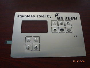 Waterproof LED Metal Dome Membrane Switch with Double Side Tape / Rubber Keys