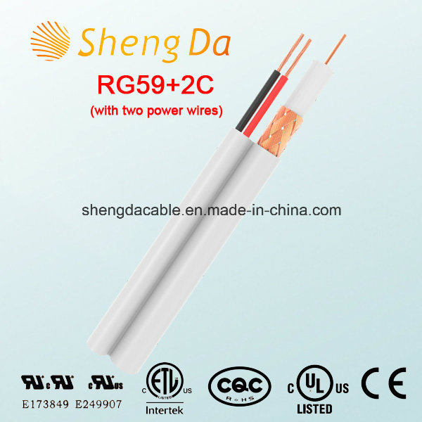 Rg59 with Two Power Wires Security Coaxial CCTV Satellite Cable