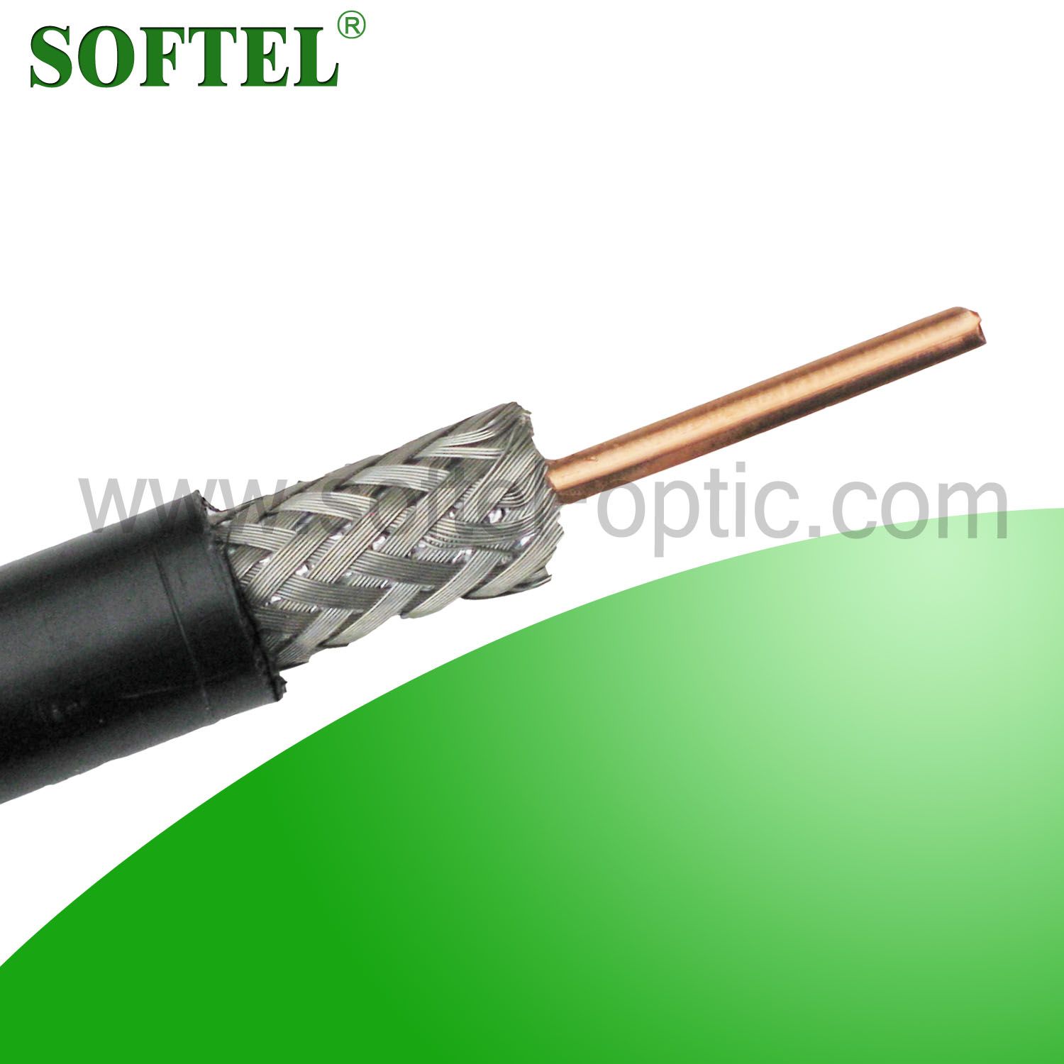 CATV Triple-Shield RG6 Distribution Coaxial Cable with Messenger