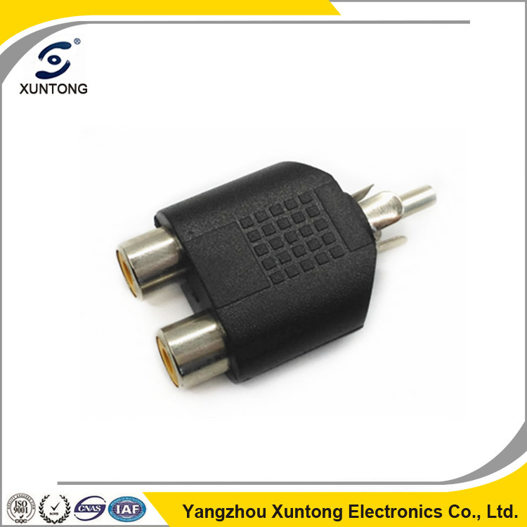 Audio Video Male to Double Female RCA Adapter