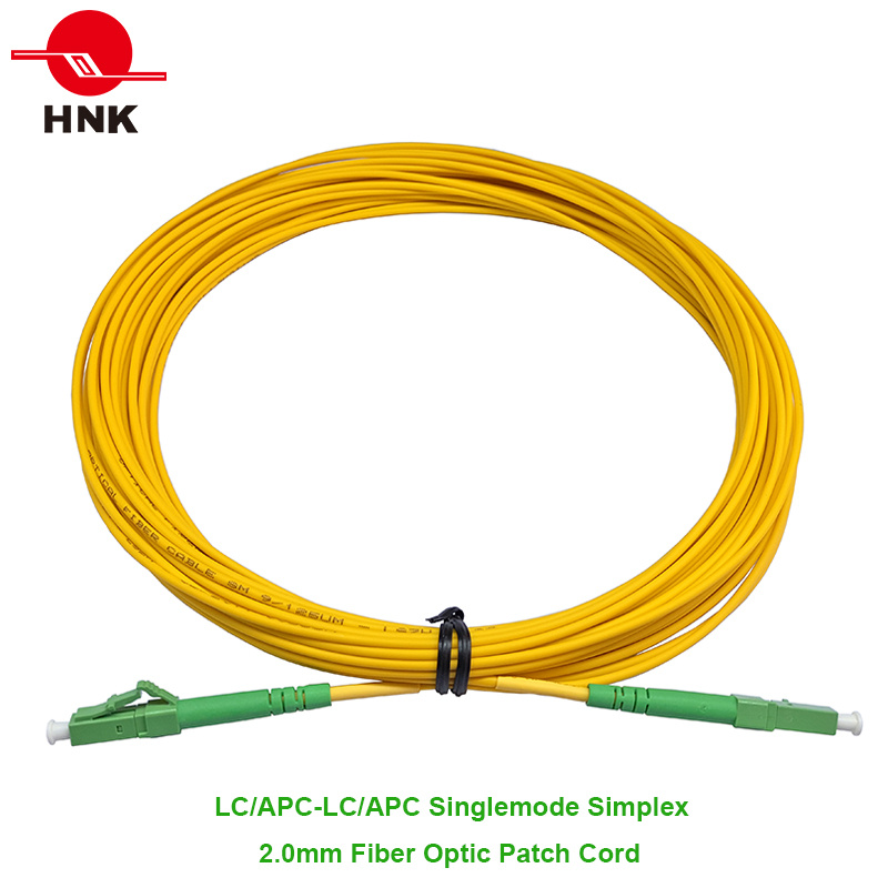 LC/APC-LC/APC Simplex Singlemode 2.0mm Fiber Optic Patch Cord