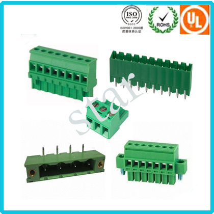 Pluggable Plastic Screw 5.0mm 5.08mm Pitch Terminal Block