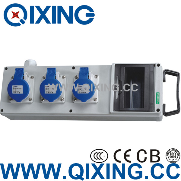 Qixing Plastic Power Combination Socket Box MCB Panel Socket