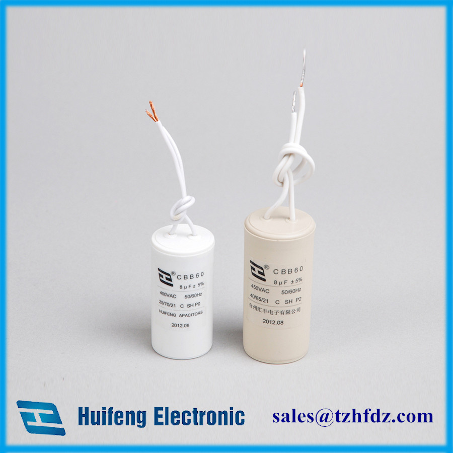 Cbb60 Motor Run Capacitor with Cable