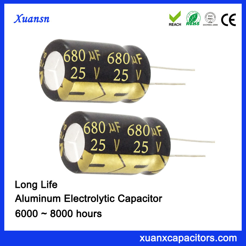 25V 680UF Aluminum Electrolytic Capacitor Long Life 8000hours