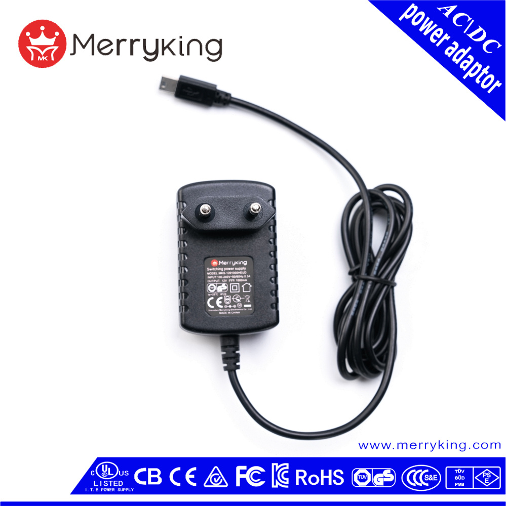 AC/DC Wall-Mount Type 6V 1A 6W USB Switching Power Adapter with Ce UL