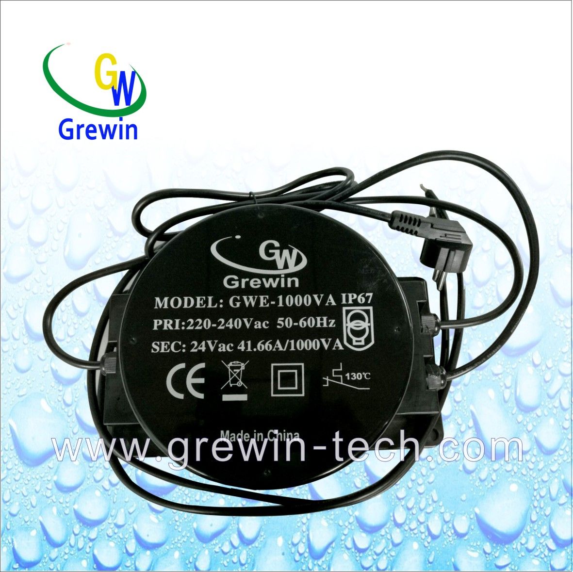 IP67 1000va Toroidal Transformer with IEC Approval