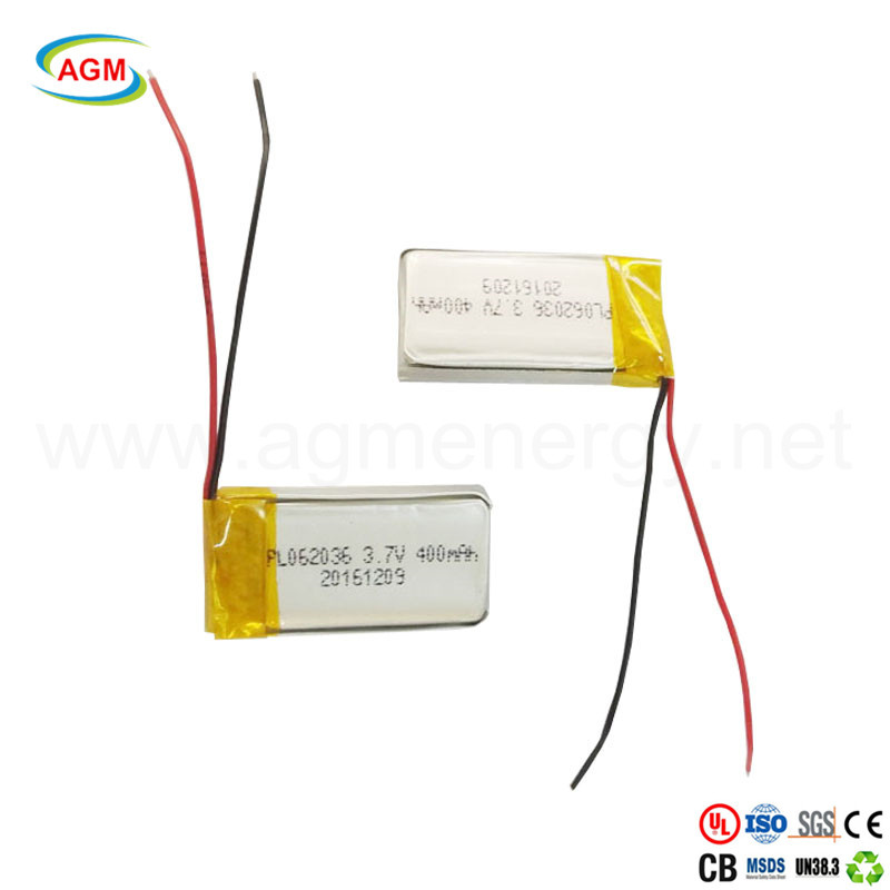Pl062036 3.7V 400mAh Li Polymer Battery Lipo Battery