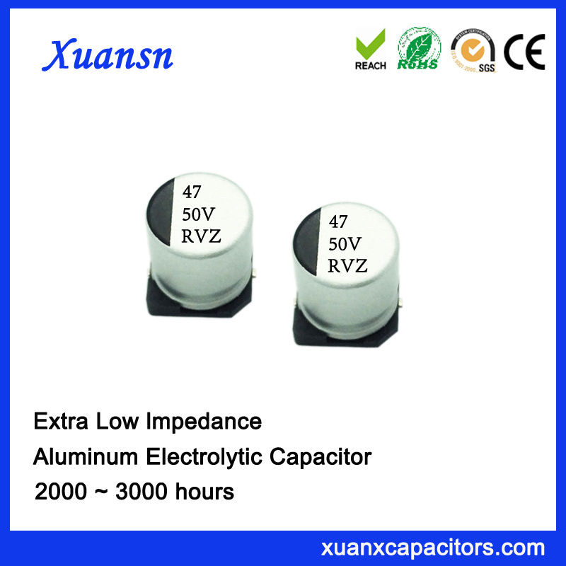 47UF 50V Chip Aluminum Electrolytic Capacitor for Car