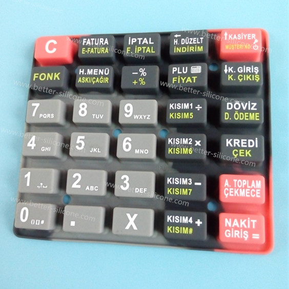 Custom Silk Screen Printing Silicone Rubber Keypad