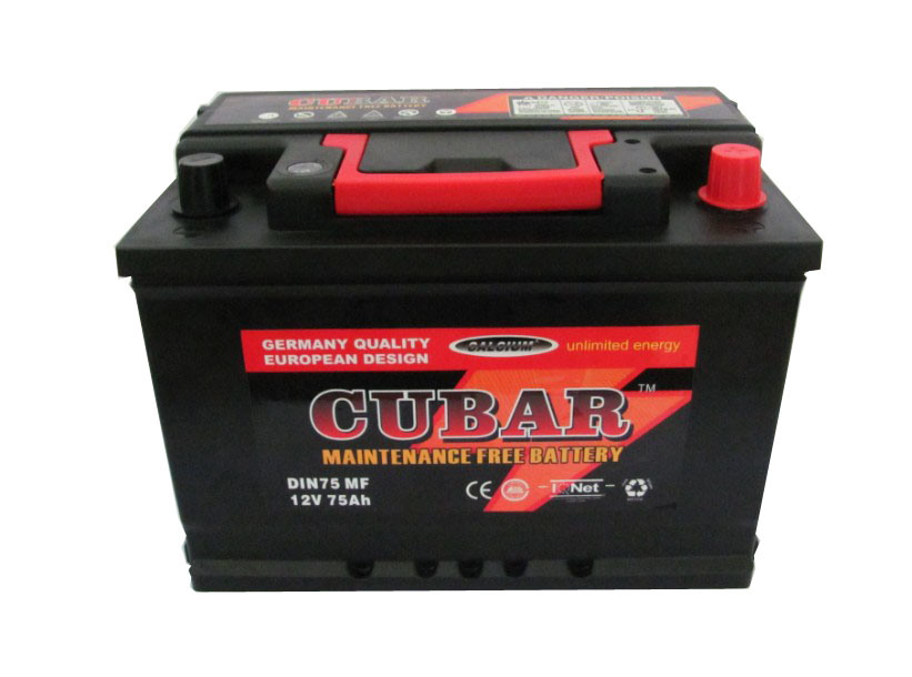 DIN75 12V75ah Mf Car Battery/ JIS Mf Auto Battery/Storage Battery/Starting Car Battery