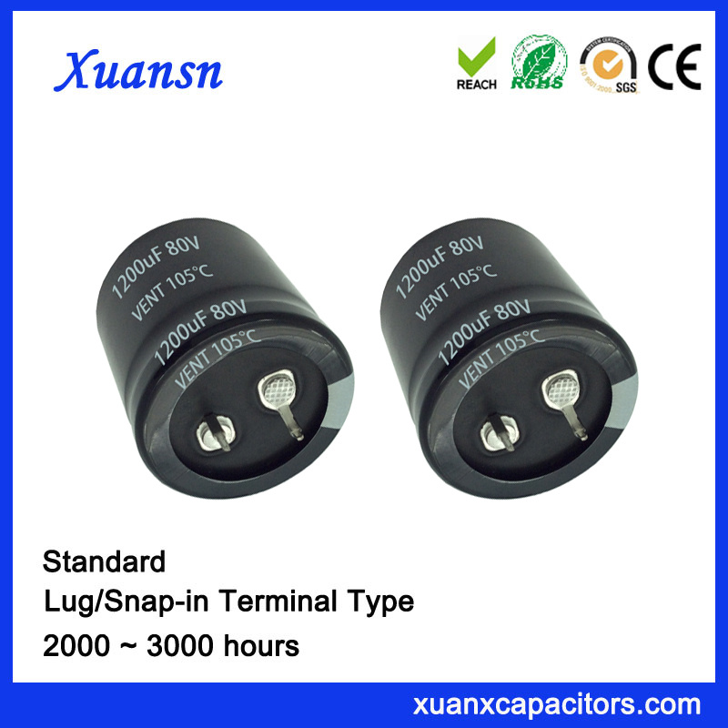 Cheap 1200UF 80V Standard Snap in Capacitor