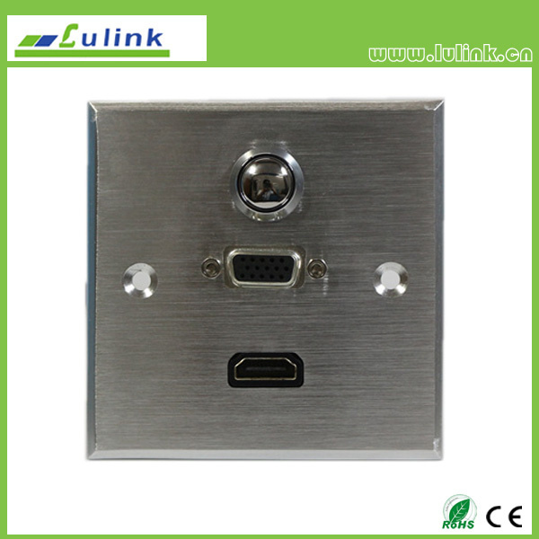 HDMI USB VGA AV 86 Type Aluminium Alloy Wall Plate/Faceplate